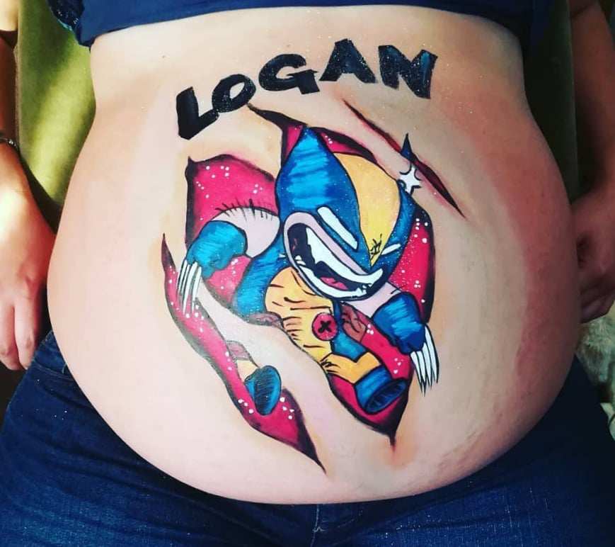 belly painting